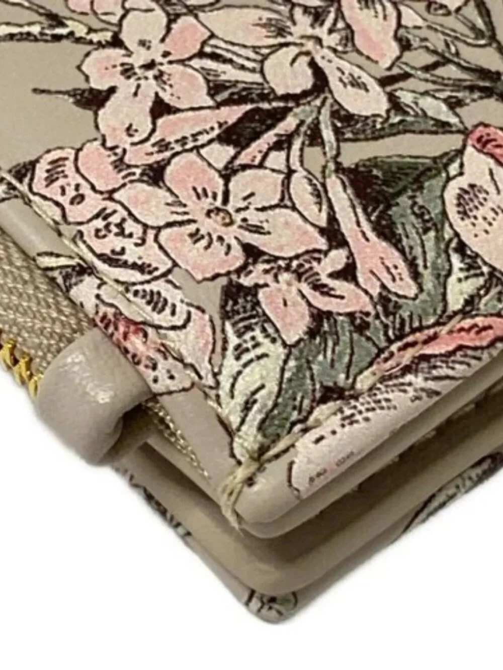 DIOR/ChristianDior Lucky Dior Caro Dahlia Wallet S5173UHFA_M45E Pink Beige